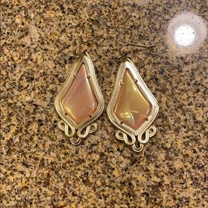 Kendra Scott Peach/Iridescent Drop Earrings